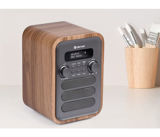 Denver Radio retro DAB+/FM Denver DAB-48 drewno+szary front - 1535079 - zdjęcie 6